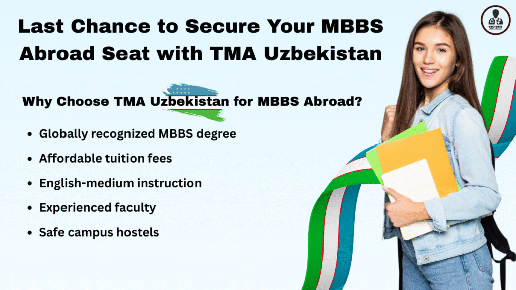 Students securing their MBBS seats abroad through Vector MBBS Abroad with TMA Uzbekistan